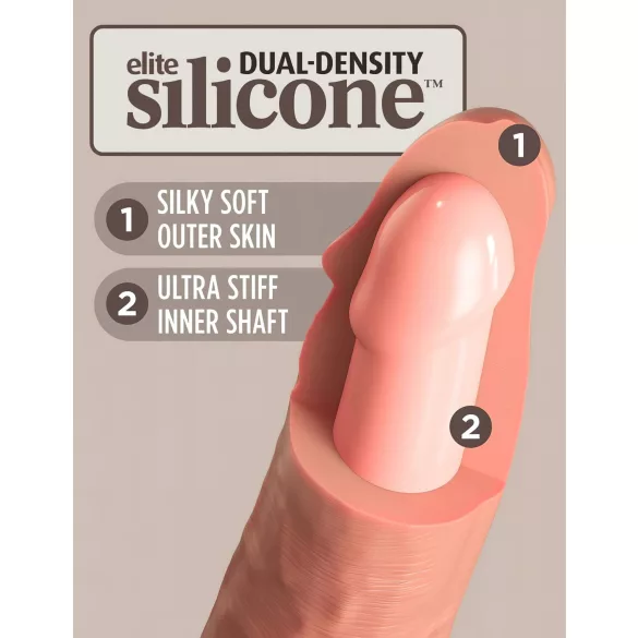 King Cock Elite 8 - realistisk dildo med sugpropp 20cm - natur