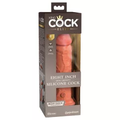   King Cock Elite 8 - dildo med sugkopp - mörk hudfärg - 20 cm