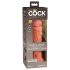 King Cock Elite 8 - dildo med sugkopp - mörk hudfärg - 20 cm