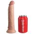 King Cock Elite 9 - dildo med sugkopp och vibrator 23cm - naturfärg