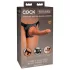 King Cock Elite Comfy - strap-on dildo med sele - mörk hudfärg