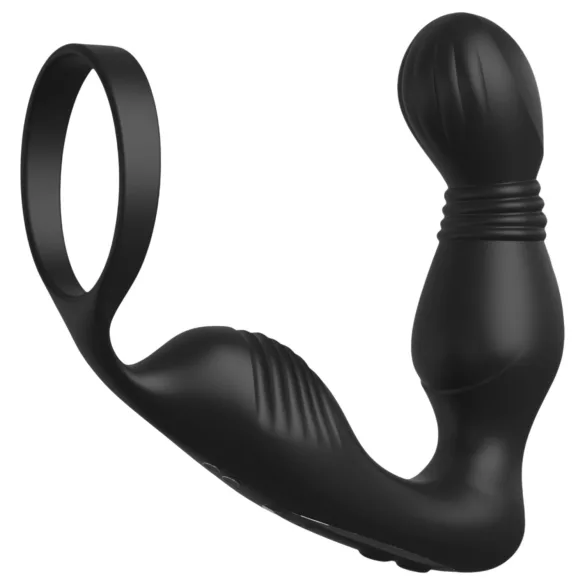 Anal Fantasy Elite - prostatavibrator med penisring (svart)