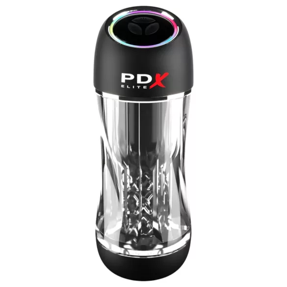 PDX ViewTube Pro - sug‑ och vibrerande masturbator (svart)
