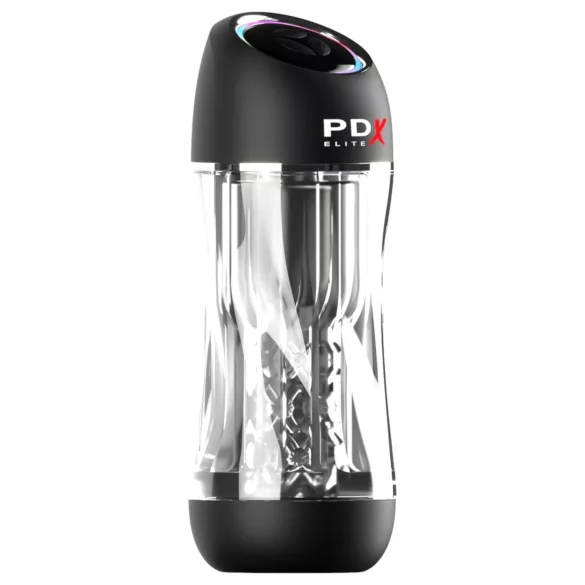 PDX ViewTube Pro - sug‑ och vibrerande masturbator (svart)