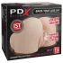 PDX Elite - sugande, vibrerande 2‑i‑1 masturbator (naturfärg)