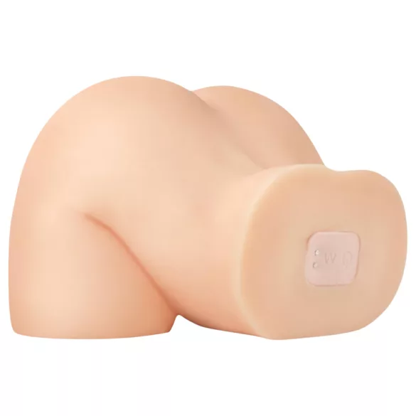 PDX Elite - vibratorisk 2-i-1 masturbator - naturfärg