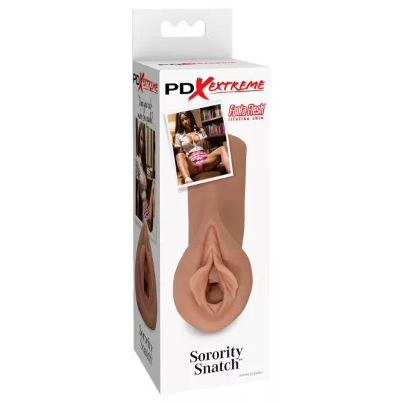 Pipedream Sorority Snatch - masturbator för män - naturfärgad