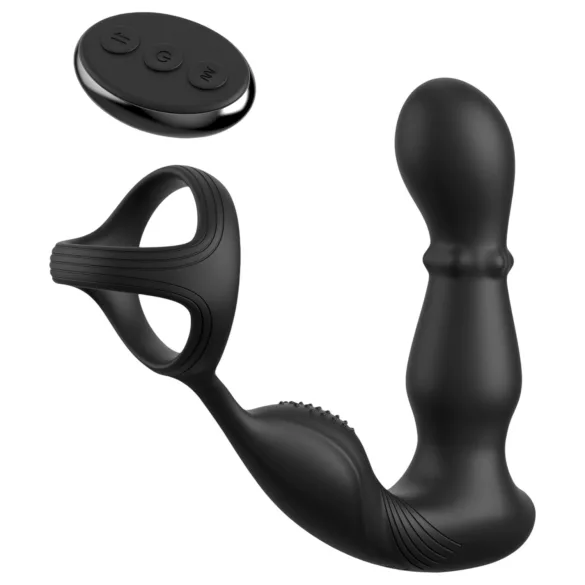 Pipedream Anal Fantasy Ass-Gasm - roterande analvibrator med peniring (svart)