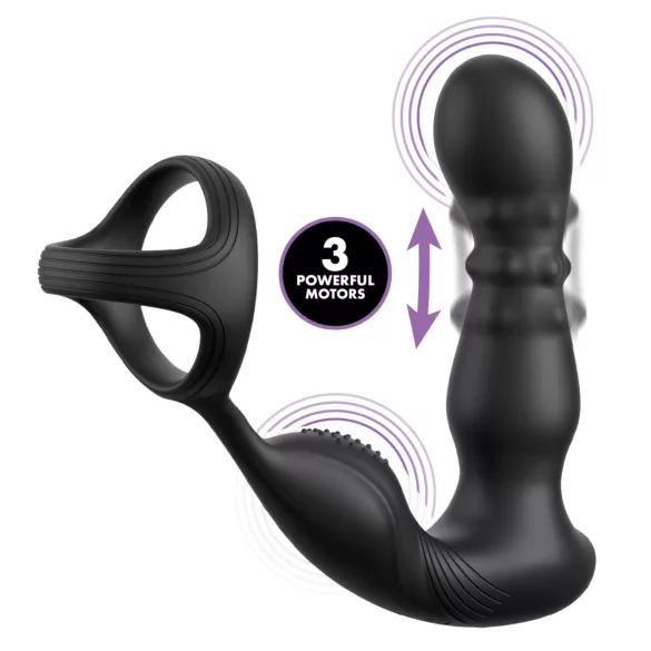 Pipedream Anal Fantasy Ass-Gasm - roterande analvibrator med peniring (svart)
