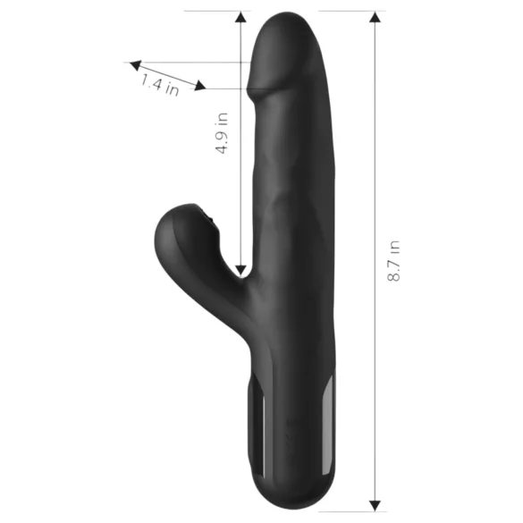 Fetish - 3‑motorig stötande vibrator (svart)