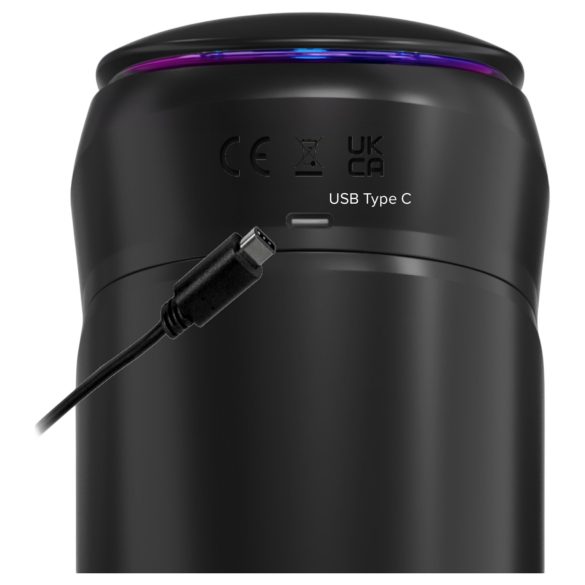 PDX Elite Moto-Bator Pro - masturbator med pärlor, värme, svart