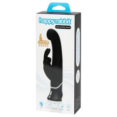   Happyrabbit - G-punkt vibrator med klitorisstimulerare - uppladdningsbar svart