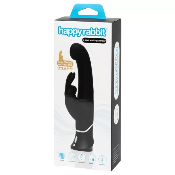 Happyrabbit - G-punkt vibrator med klitorisstimulerare - uppladdningsbar svart