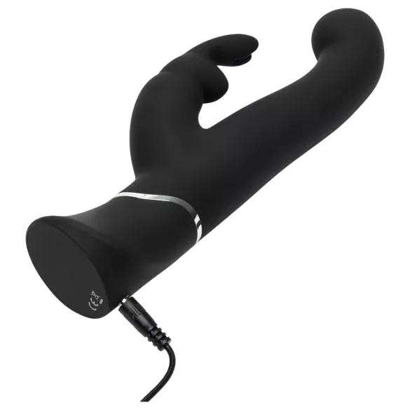 Happyrabbit - G-punkt vibrator med klitorisstimulerare - uppladdningsbar svart