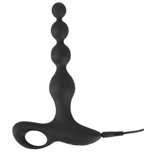 Black Velvets - analpärlor med vibrator (svart)