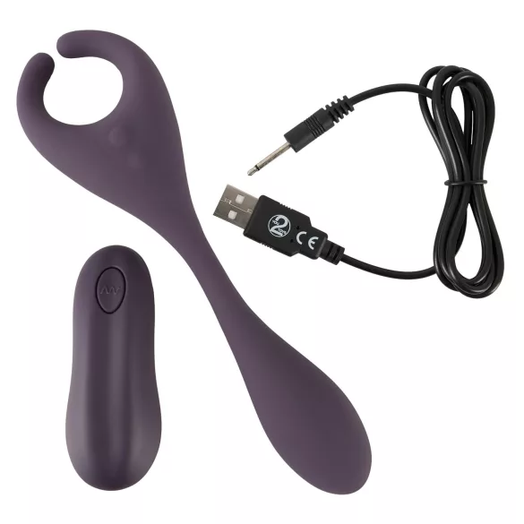 Couples Choice - parvibrator dubbelmotor uppladdningsbar fjärrkontroll lila