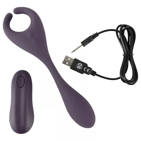 Couples Choice - parvibrator dubbelmotor uppladdningsbar fjärrkontroll lila