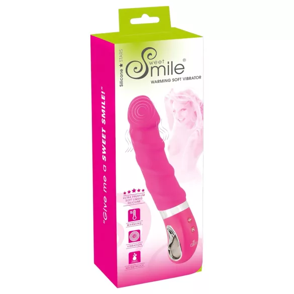 SMILE Soft - uppladdningsbar vibrator med värmefunktion - silikon rosa