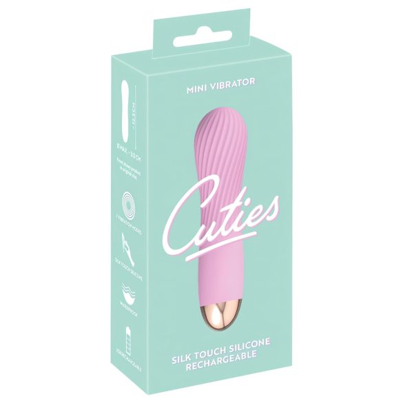 Cuties Mini - vibrator spiralformad uppladdningsbar vattentät silikon rosa