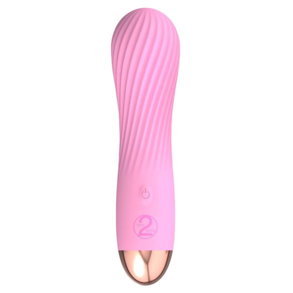 Cuties Mini - vibrator spiralformad uppladdningsbar vattentät silikon rosa