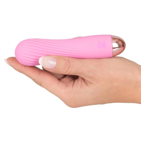 Cuties Mini - vibrator spiralformad uppladdningsbar vattentät silikon rosa