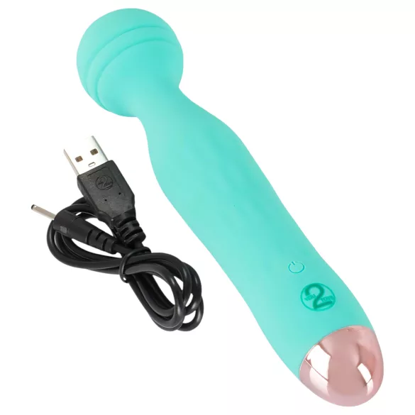 Cuties Mini Wand - uppladdningsbar, vattentät massagestav (grön)