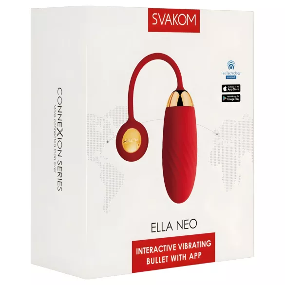 Svakom Ella Neo - App-styrt vibrerande ägg (röd)