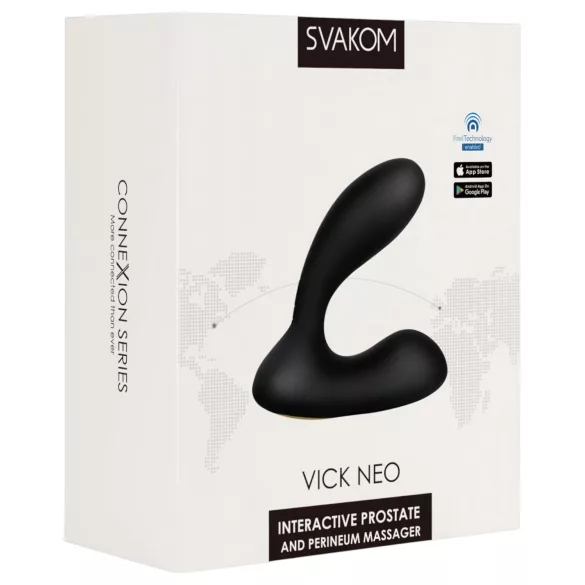 Svakom Vick Neo - analvibrator med VR-funktion - uppladdningsbar svart