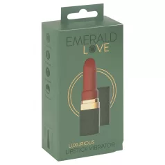   Emerald Love - uppladdningsbar, vattentät läppstiftsvibrator (röd)