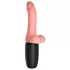 King Cock Plus 6,5 - dildo med pung och vibrator - naturfärg