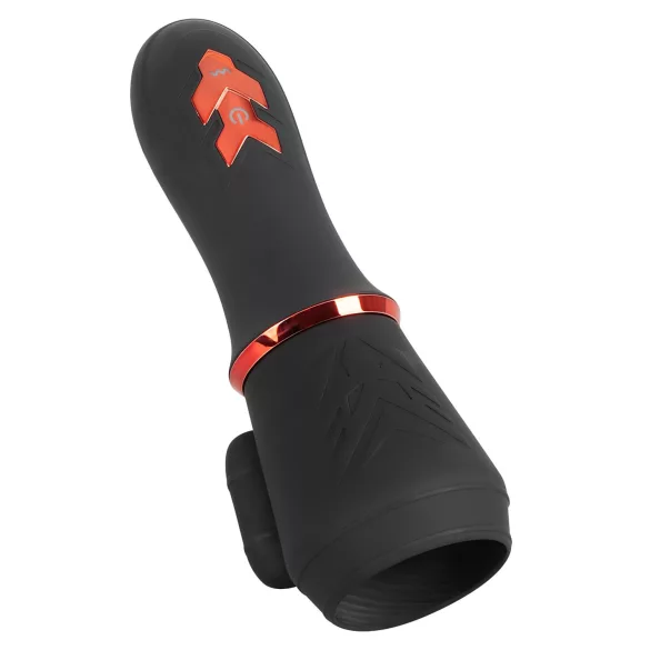 Rebel - penistoppvibrator med batteri och 2 motorer - svart