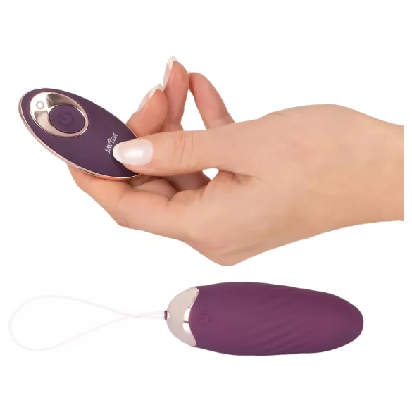 Javida Shaking Love - fjärrstyrt vibratorägg med stötfunktion - lila