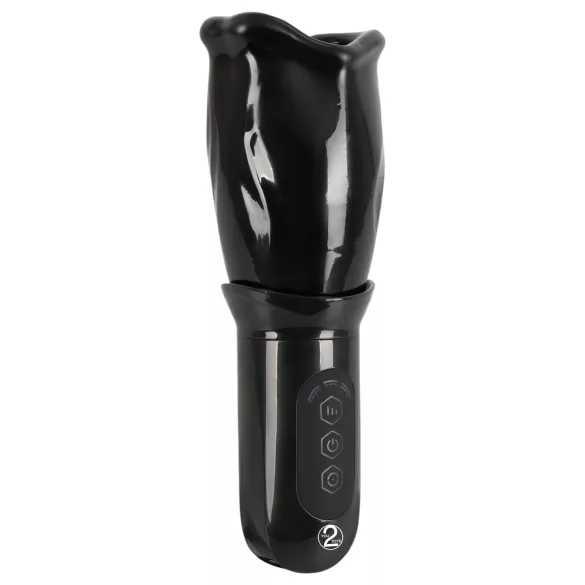 You2Toys - STROKER Rotating - uppladdningsbar, roterande konstgjord mun‑masturbator (svart)