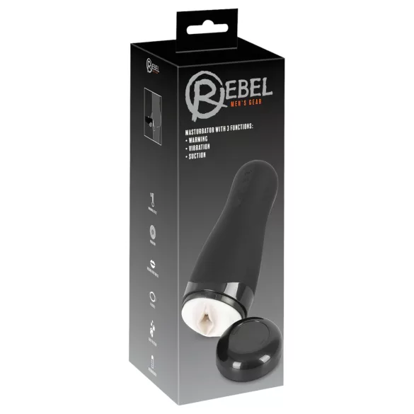 Rebel 3 Function - trådlös, värmande konstgjord vagina‑masturbator