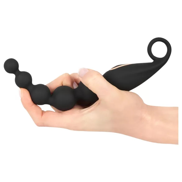 ANOS - analkulor med vibrator - svart