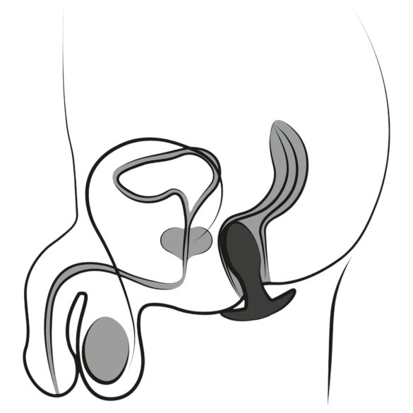 ANOS - prostatavibrator med uppladdningsbart batteri - vattentät - svart