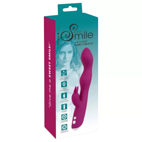 Smile - Rabbitvibrator med böjlig klitorisstimulator och G-punkt - lila