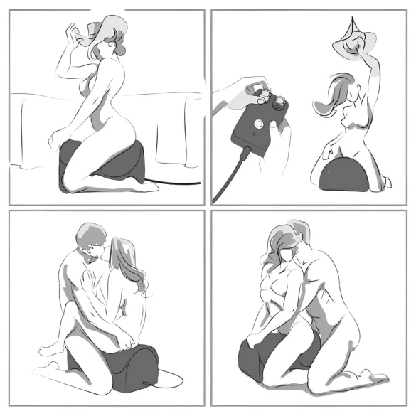 The Cowgirl - sexmaskin med ridfunktion - svart
