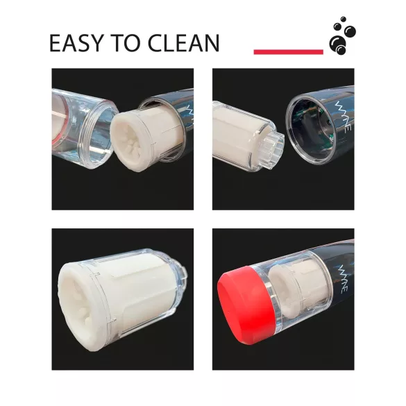 WYNE 05 - automatisk roterande masturbator - uppladdningsbar - svart/vit