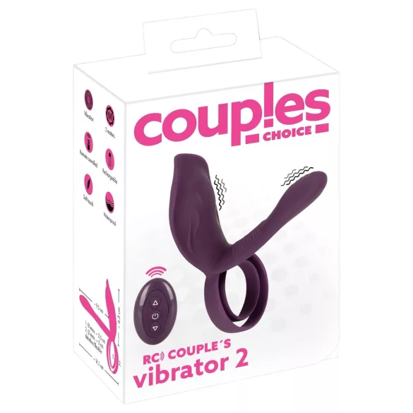 Couples Choice - penisring med fjärrkontroll - uppladdningsbar - lila