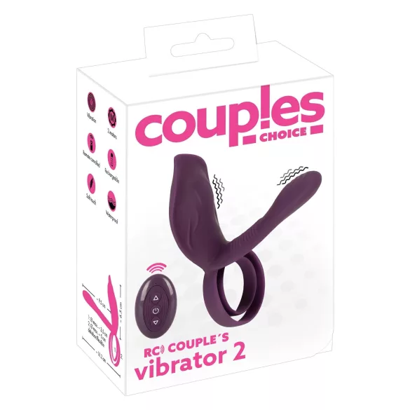 Couples Choice - penisring med fjärrkontroll - uppladdningsbar - lila