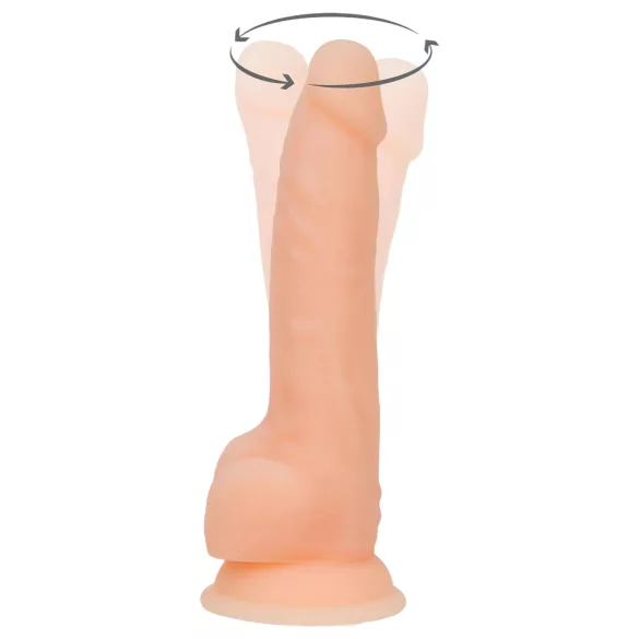 Naked Addiction - roterande dildo vibrator - 20 cm - natur
