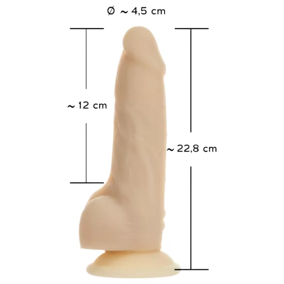 Naked Addiction Rotating 7 - roterande vibrator (18 cm) - naturfärg