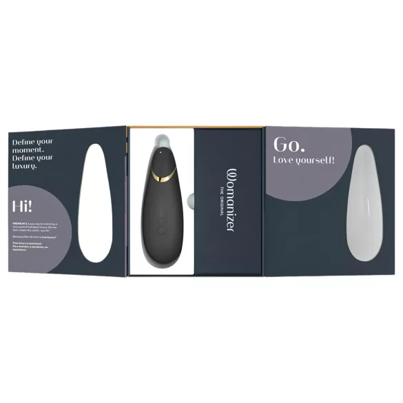 Womanizer Premium 2 - lufttryck vibrator för klitoris - svart