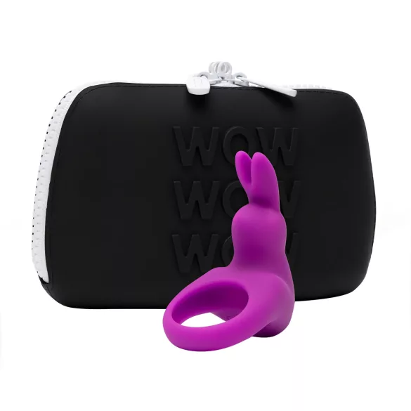 Happyrabbit - penisring med vibration - förvaringsbox - lila