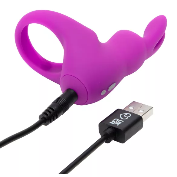Happyrabbit - penisring med vibration - förvaringsbox - lila
