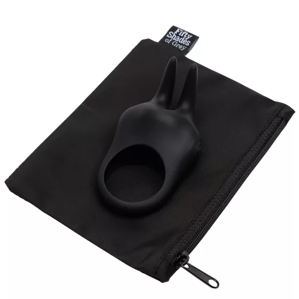 Fifty Shades of Grey - klitorisstimulerande penisring - svart