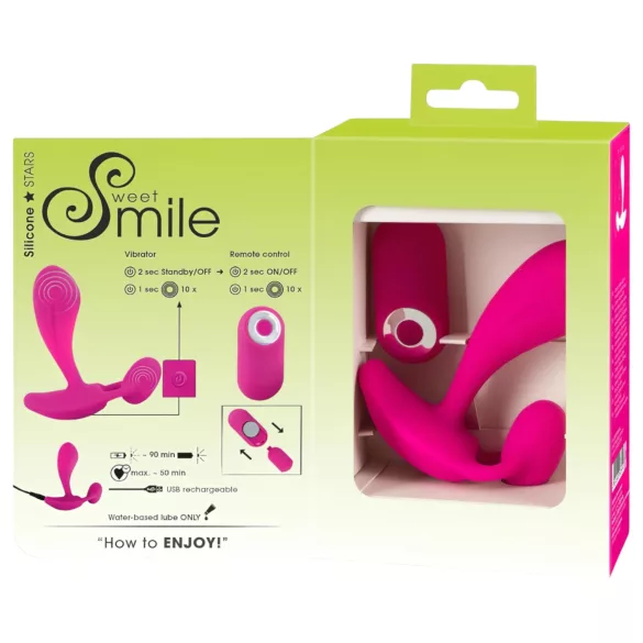 SMILE RC - G-punktsvibrator med fjärrkontroll - uppladdningsbar - rosa