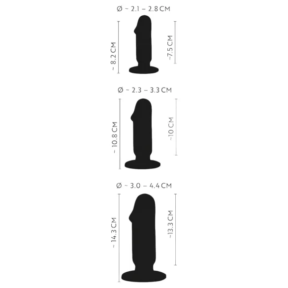 Anos Training Kit - analplugg set 3 delar - svart