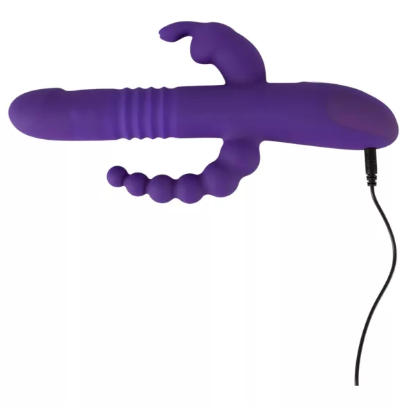 SMILE Triple - vibrator med tre armar - roterande och stötande - lila